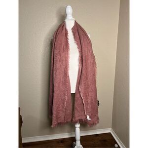 Pink mauve soft wrap scarf - size 33in x 82in.